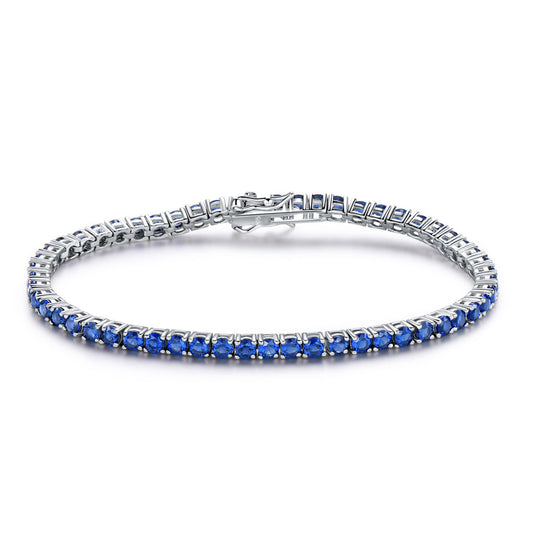 TRENDZ Sapphire Tennis Bracelet