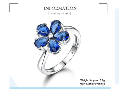 TRENDZ Flowers Sapphire Ring