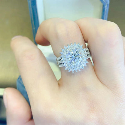 TRENDZ 2 Karat D Color Moissanite Ring