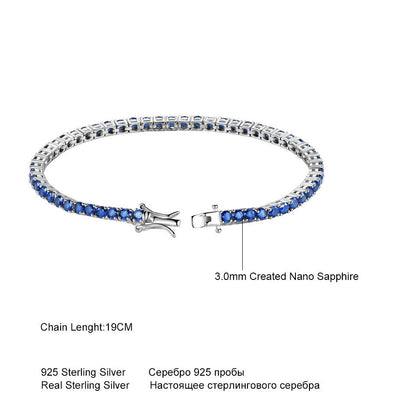 TRENDZ Sapphire Tennis Bracelet