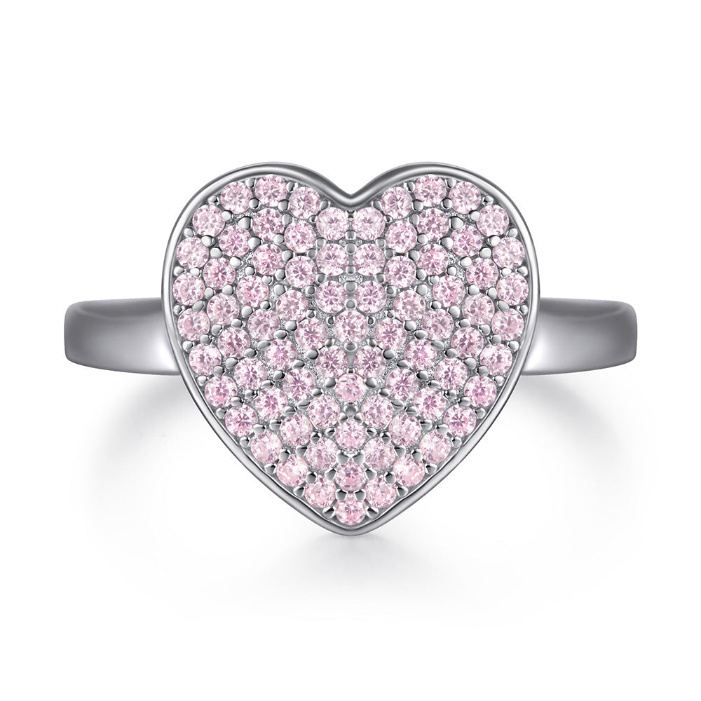 TRENDZ Heart-Shaped Zircon Ring