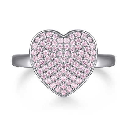 TRENDZ Heart-Shaped Zircon Ring