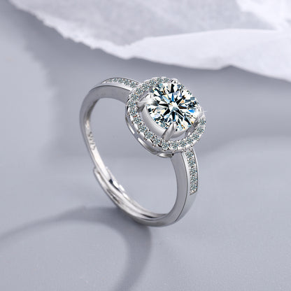 TRENDZ Round Zirconium Diamond Ring