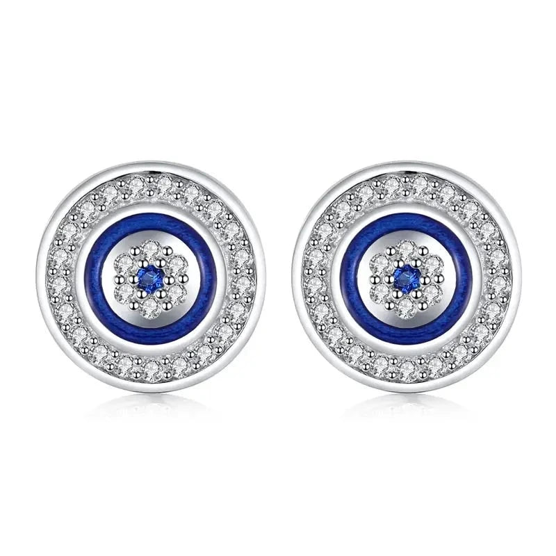 TRENDZ 925 Sterling Silver Lucky Eye Earring