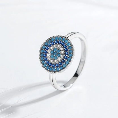 TRENDZ Blue Stone Evil Eye Ring