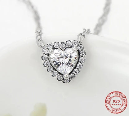 TRENDZ 925 Sterling Silver Heart Fashion Set