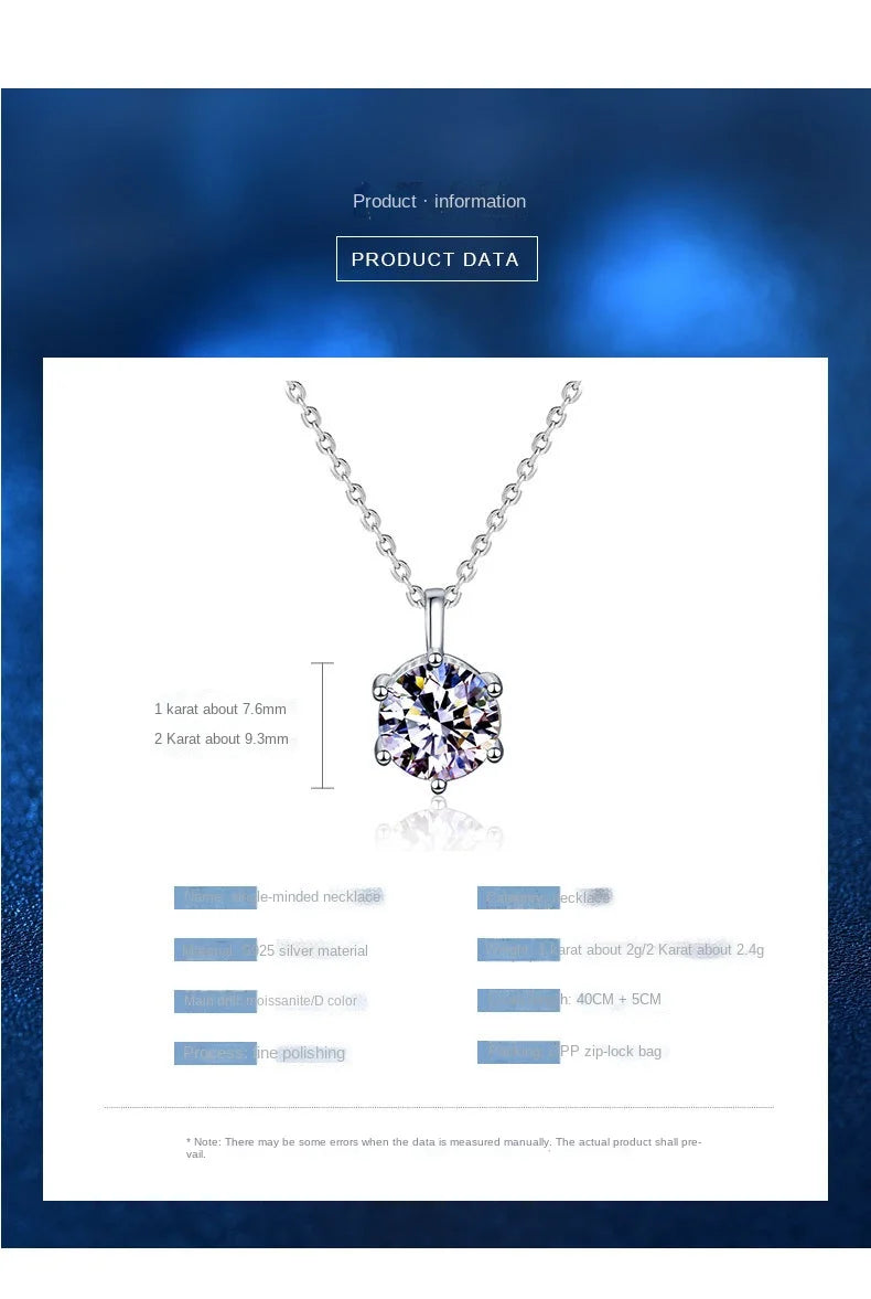 TRENDZ 1 / 2 / 5 Carats Moissanite Pendant