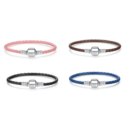 TRENDZ Genuine Braided Leather Bracelets