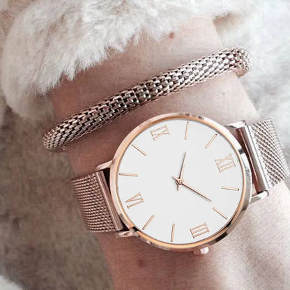 TRENDZ Rose Gold Stainless Steel Watch