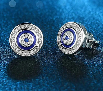 TRENDZ 925 Sterling Silver Lucky Eye Earring