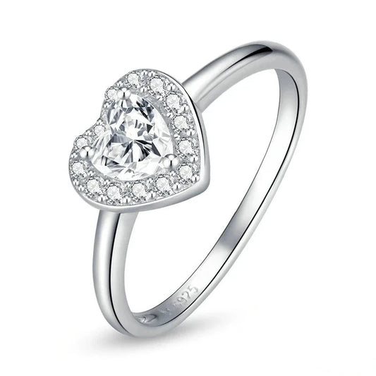 TRENDZ 925 Sterling Silver Love Ring