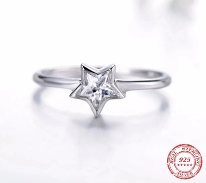 TRENDZ 925 Sterling Silver Star Ring