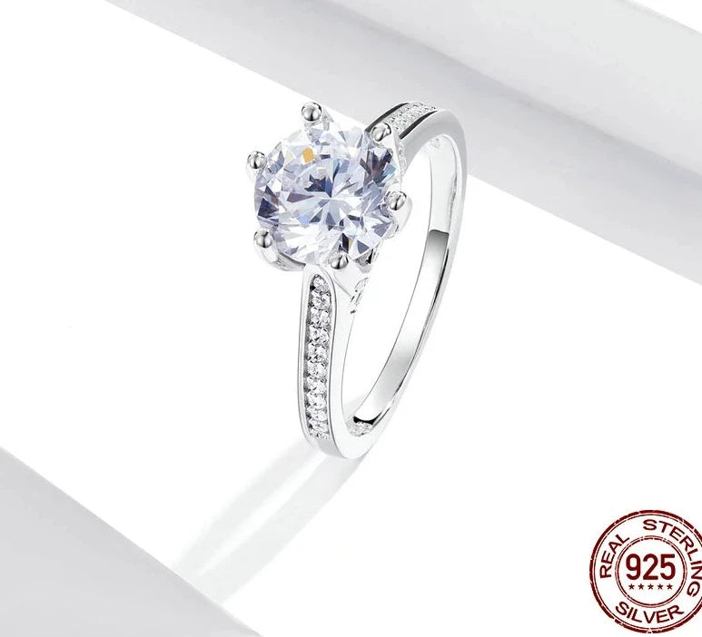 TRENDZ 3CT 925 Sterling Silver Engagement Ring