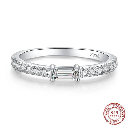 TRENDZ 925 Sterling Silver Zirconia Rings