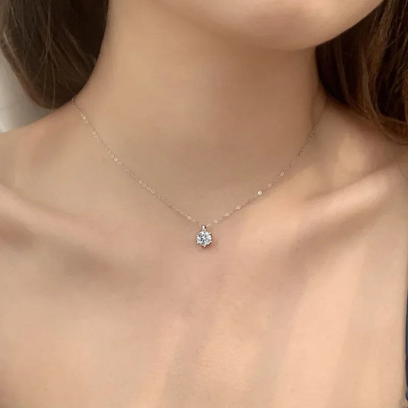 TRENDZ 1 / 2 / 5 Carats Moissanite Pendant