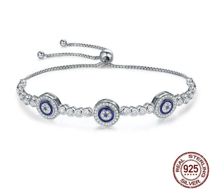 TRENDZ Round Blue Eyes Bracelet