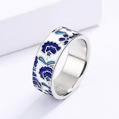 TRENDZ Enamel Flower Ring