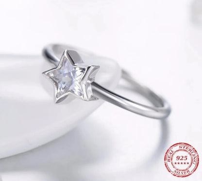 TRENDZ 925 Sterling Silver Star Ring