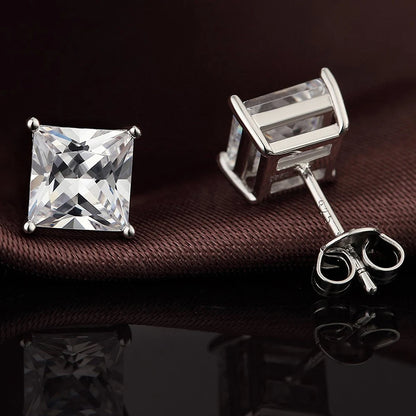 TRENDZ 925 Sterling Crystal Stud Earrings