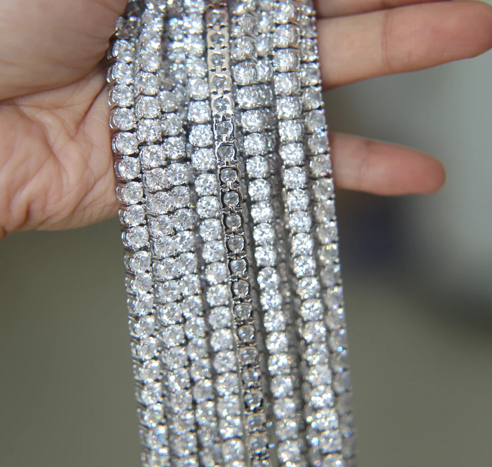 TRENDZ 5mm Round Cut CZ Tennis Bracelet