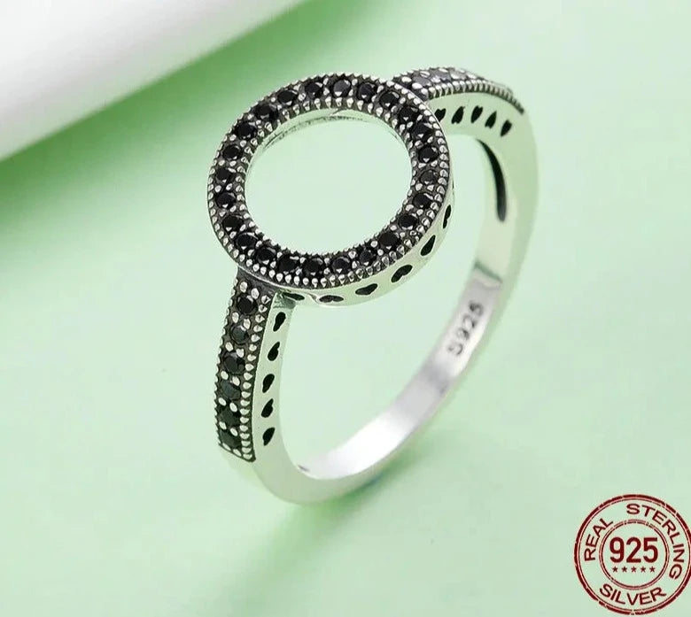 TRENDZ 925 Sterling Silver 2 Colors Ring