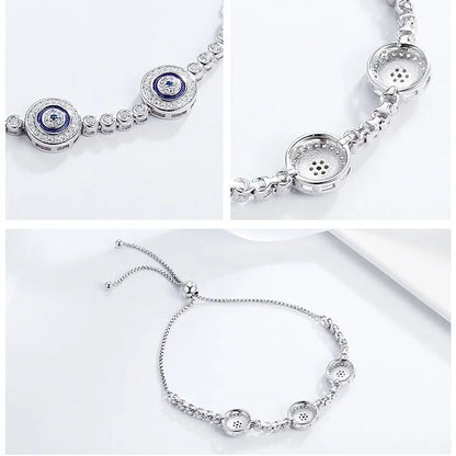 TRENDZ Round Blue Eyes Bracelet