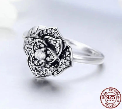 TRENDZ 925 Sterling Silver Rose Rings