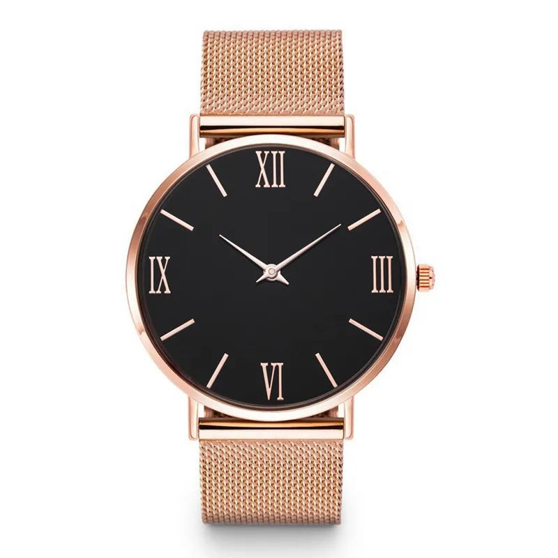 TRENDZ Rose Gold Stainless Steel Watch