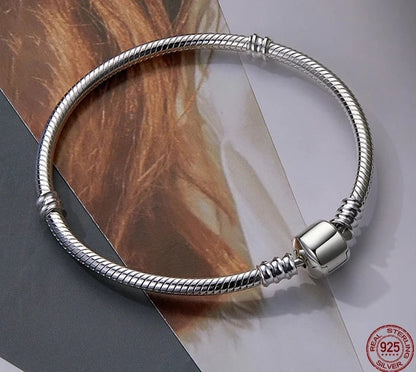 TRENDZ 925 Sterling Silver Original Lucky Eye Snake Bracelet