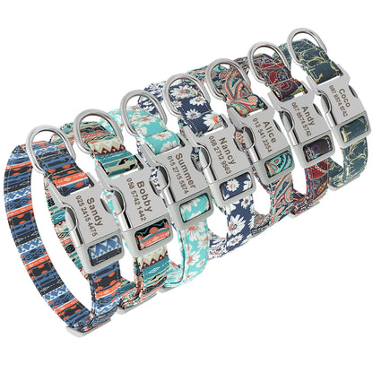 TRENDZ Personalized Dog Collar Printed