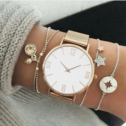 TRENDZ Rose Gold Stainless Steel Watch