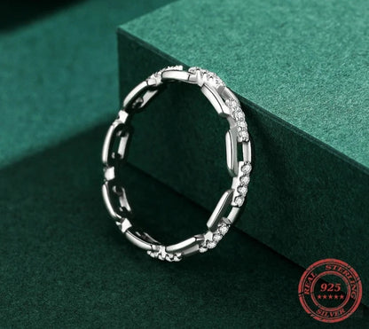 TRENDZ Real 925 Sterling Silver Exquisite Ring