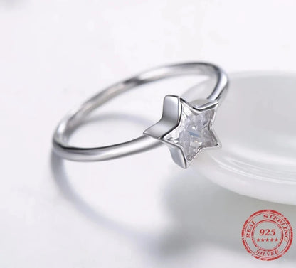 TRENDZ 925 Sterling Silver Star Ring