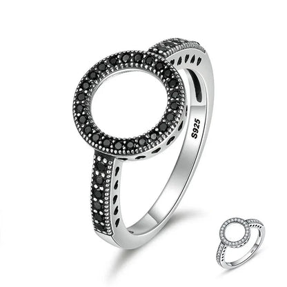 TRENDZ 925 Sterling Silver 2 Colors Ring