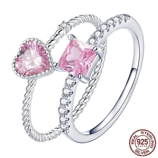 TRENDZ Real 925 Sterling Silver Pink