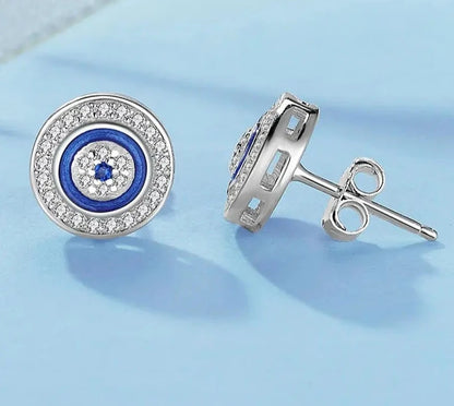 TRENDZ 925 Sterling Silver Lucky Eye Earring