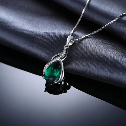 TRENDZ 2.7ct Emerald Pendant Necklace