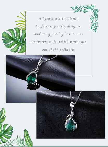 TRENDZ 2.7ct Emerald Pendant Necklace