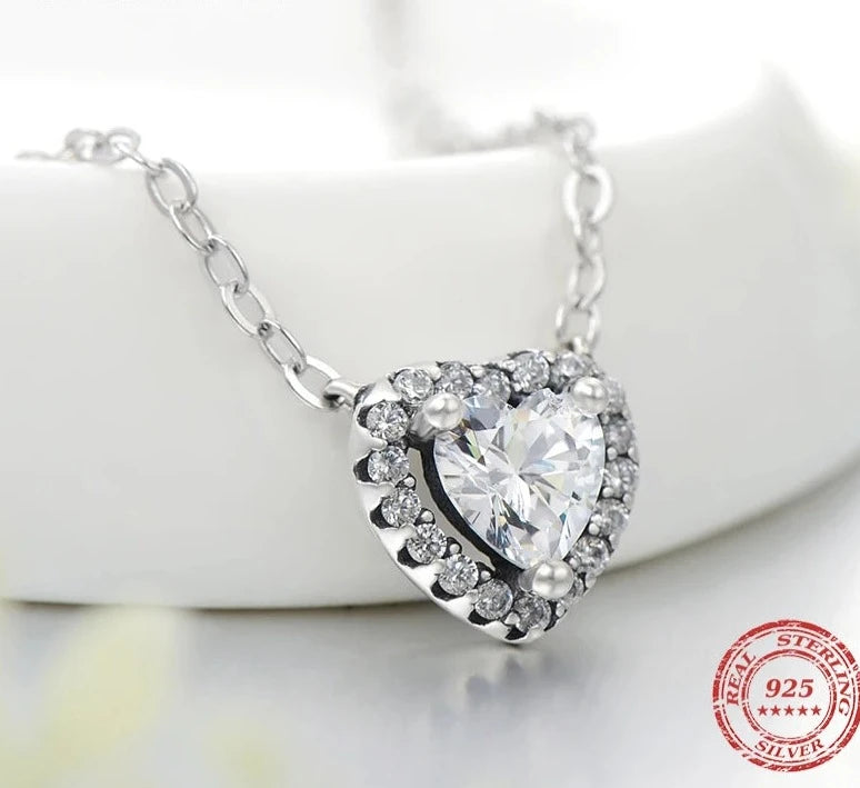 TRENDZ 925 Sterling Silver Heart Fashion Set