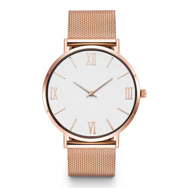 TRENDZ Rose Gold Stainless Steel Watch