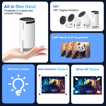 TRENDZ Home Cinema Projector HY300 Pro 4K