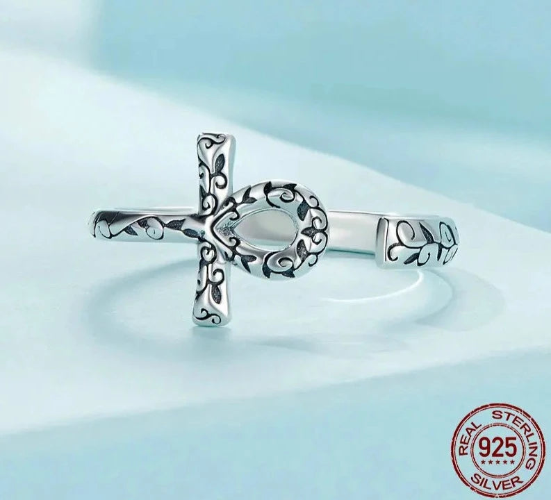 TRENDZ Ancient Egypt Ankh Ring