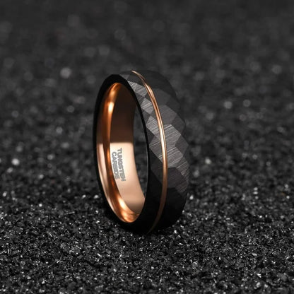 TRENDZ Black Tungsten Rings for Men & Women