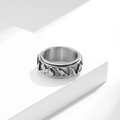 TRENDZ Ancient Egypt Symbol Ring