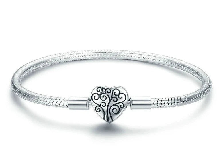 TRENDZ 925 Sterling Silver Spring Tree of Life Bracelet