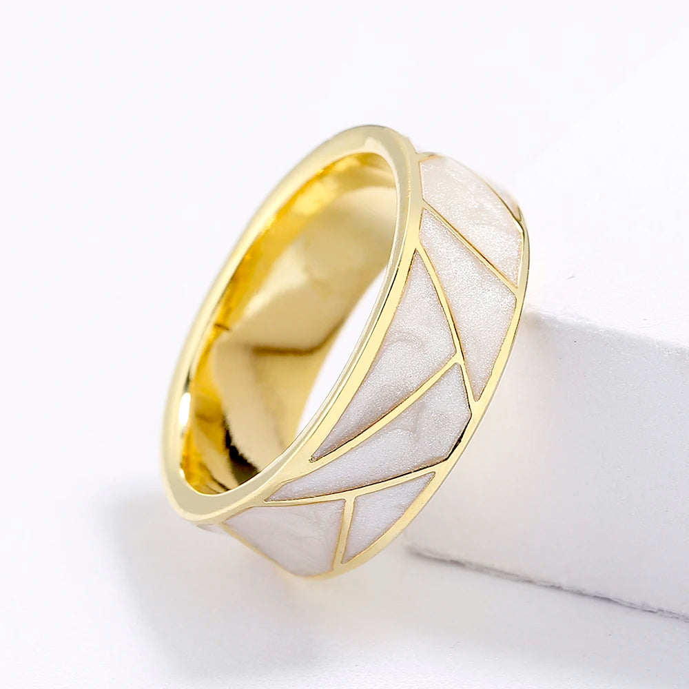 TRENDZ Classic 18 karat Gold Plated Ring