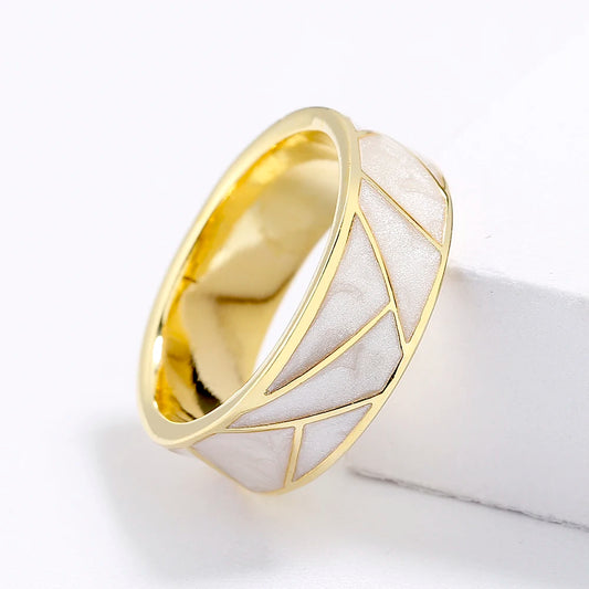 TRENDZ Classic 18 karat Gold Plated Ring