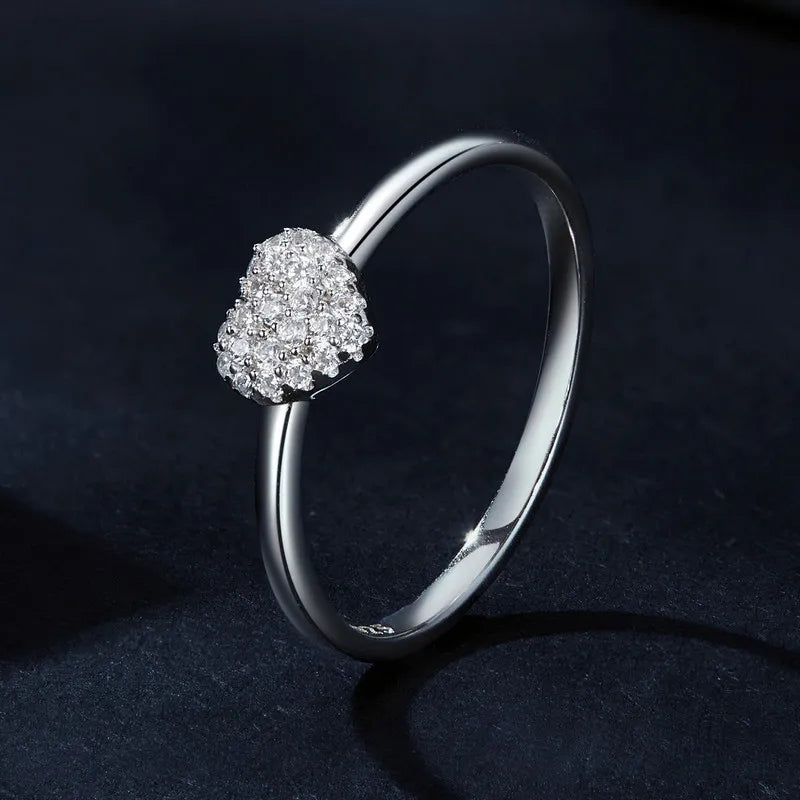 TRENDZ U Heart Shaped Moissanite Ring