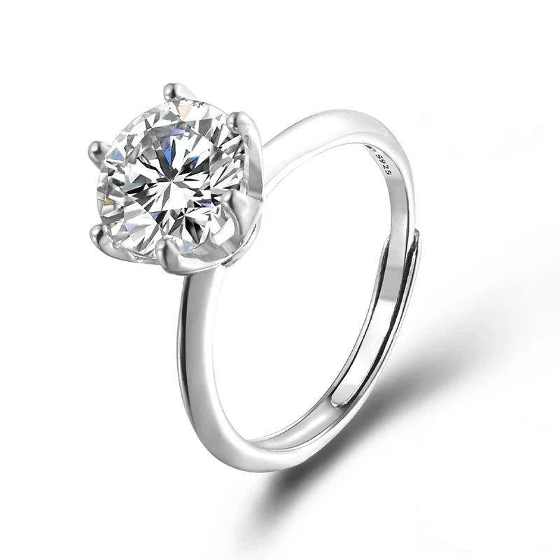 TRENDZ 0.5-3ct D Color Moissanite Ring