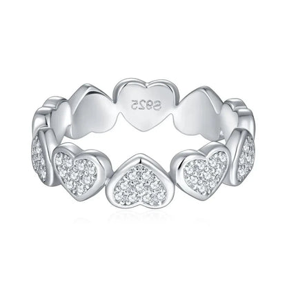 TRENDZ Cloud Heart Shape 1.2mm Moissanite Ring